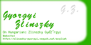 gyorgyi zlinszky business card